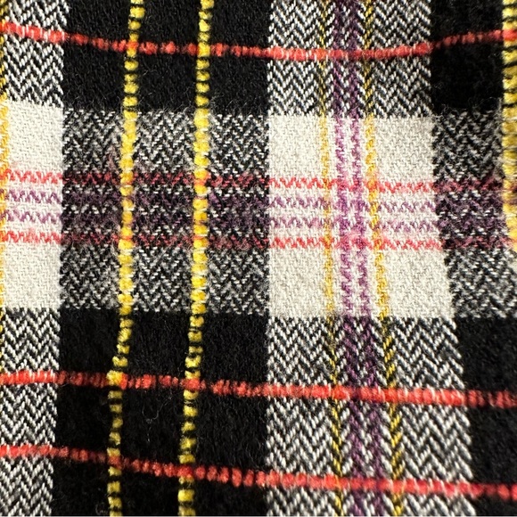 Davi & Dani Fringed Edge Oversized Flannel Shirt - Picture 11 of 11